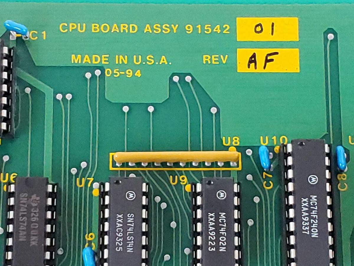 Used HATHAWAY CORP. 91542-01 CPU BOARD REV. AF 9154301V 9154201 (REPAIRED)