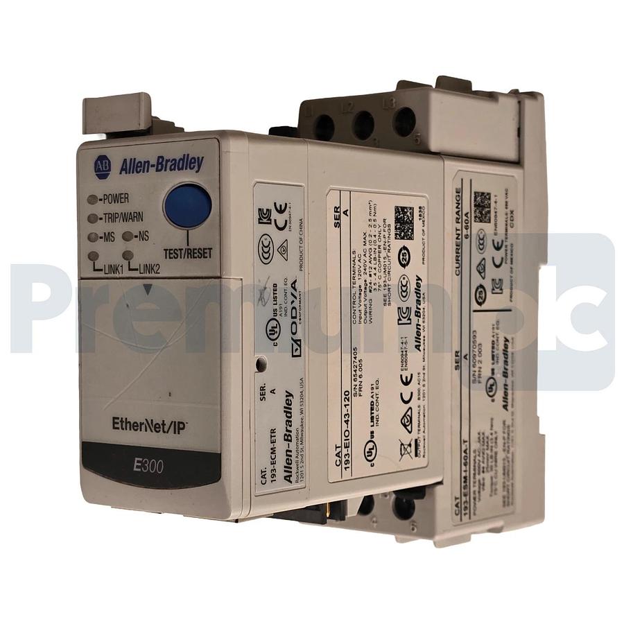 Used Allen-Bradley E300 Overload Relay 193-ESM-I-60A-T | 193-EIO-43-120 | 193-ECM-ETR