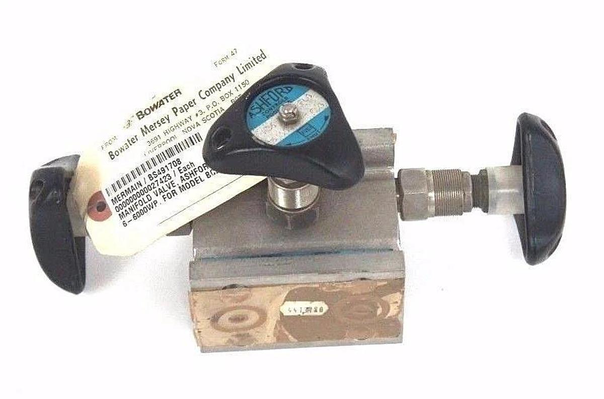 NEW ASHFORD CONTROLS MB04-H3 MANIFOLD VALVE 6-6000WP, 000000000027423, H36 FLG