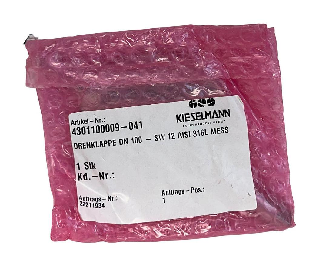 KIESELMANN 4301100009-041 / 4301100009041 ROTARY VALVE DN100 SW12 AISI 316L NSMP