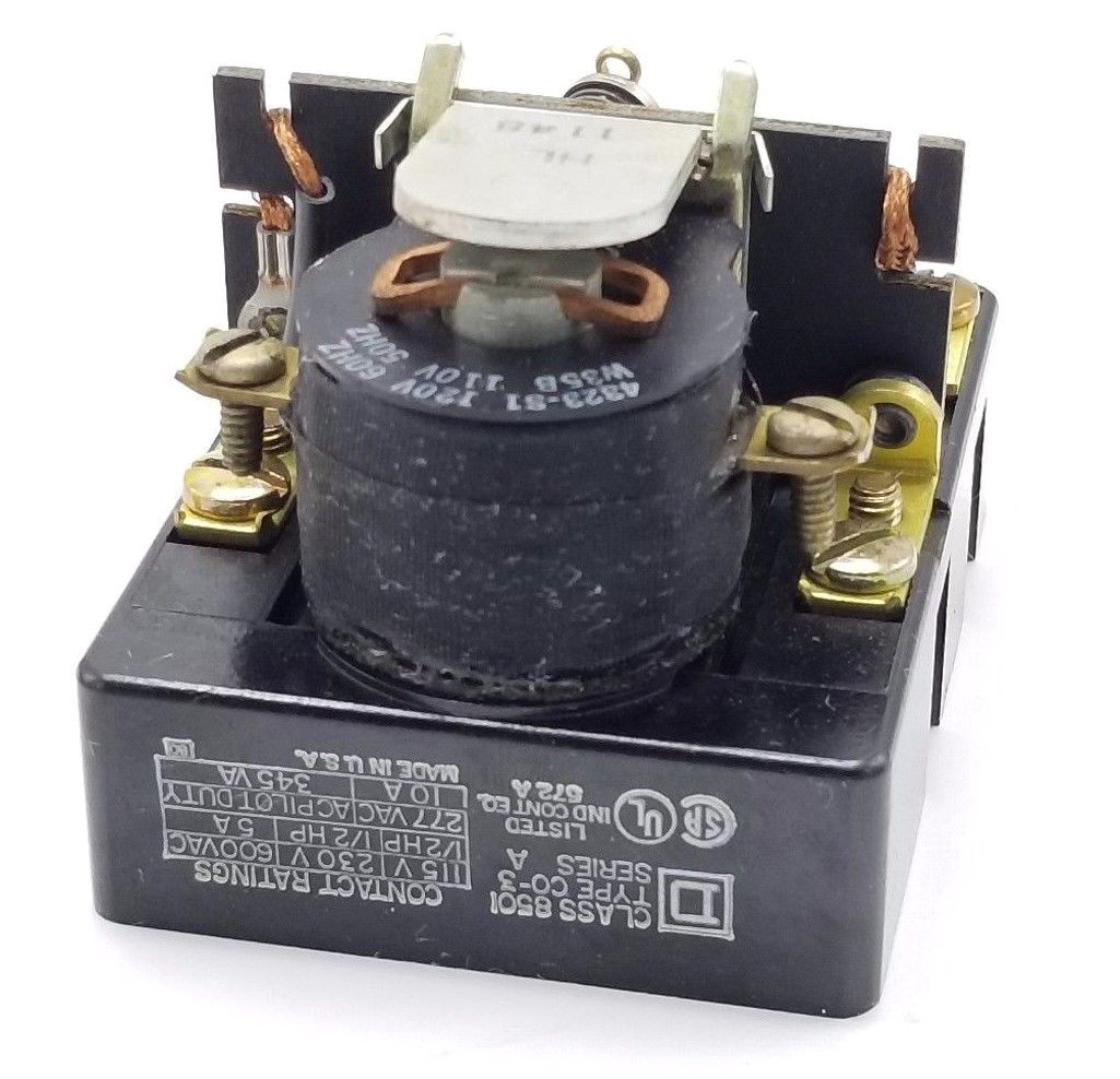 Used SQUARE D 8501-CO-3 RELAY 8501CO3, SER. A, 277VAC, 10AMP, 60HZ