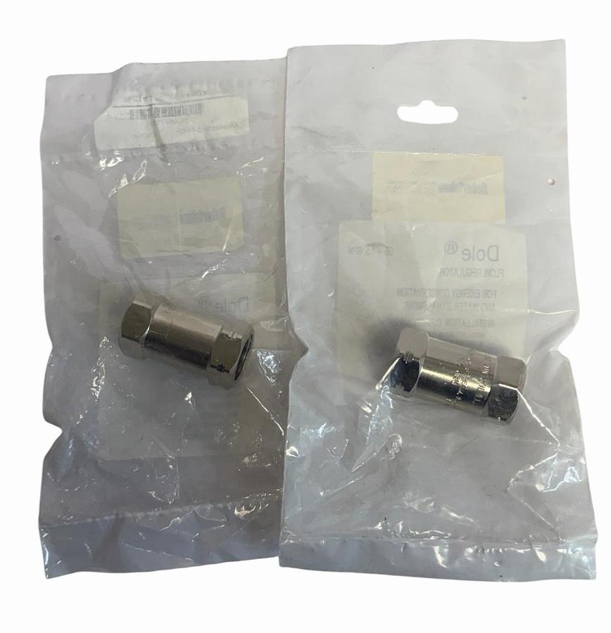 LOT OF 2 NEW DOLE GB - 1.5 GPM FLOW REGULATORS