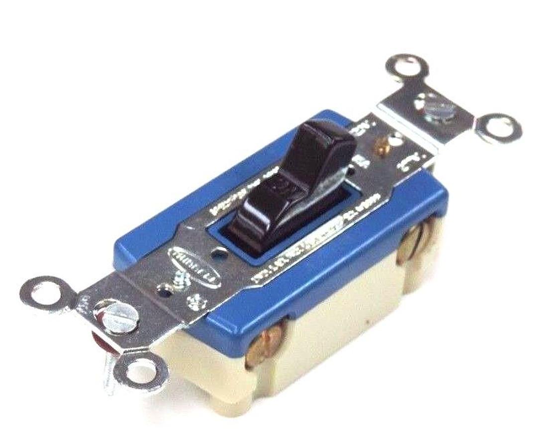 Used LOT OF 5 NIB HUBBELL 1201-G A.C. TOGGLE SWITCHES 15AMP, 120/277V, BROWN, 1201G