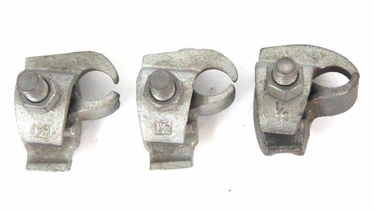 Used LOT OF 3 NEW GEDNEY UEC50 1/2" EDGE TYPE CONDUIT CLAMPS