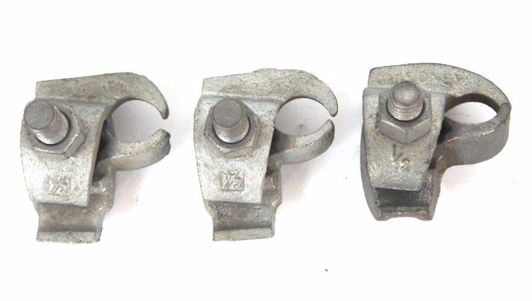 Used LOT OF 3 NEW GEDNEY UEC50 1/2" EDGE TYPE CONDUIT CLAMPS
