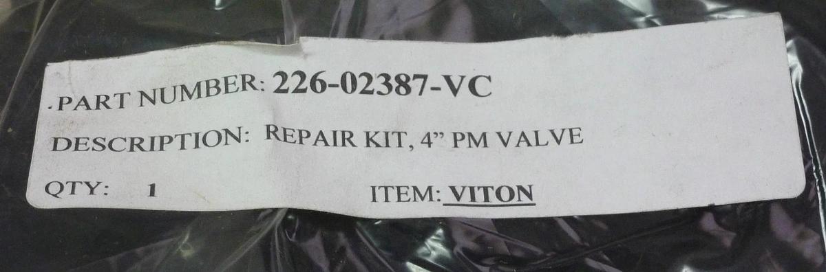Used VITON 226-02387-VC 4" PM VALVE REPAIR KIT 22602387VC NEW