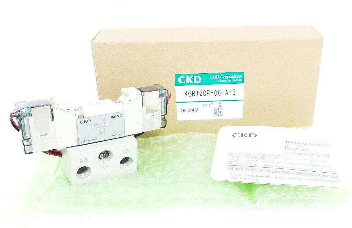 Used NIB CKD 4GB120R-06-A-3 SOLENOID VALVE, 4G SERIES, 24VDC, 4GB120R06A3
