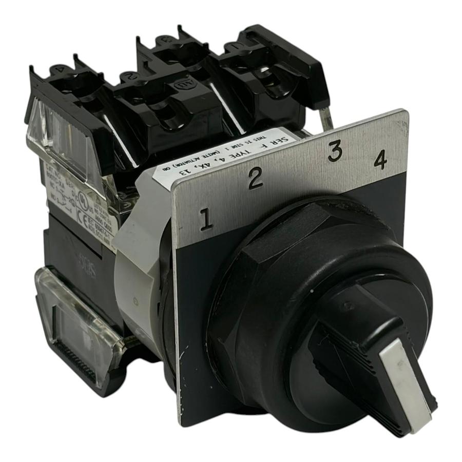 Used Allen Bradley 800H-NR2KF4 Selector Switch 4 Position 800TC-XA Blocks Series F