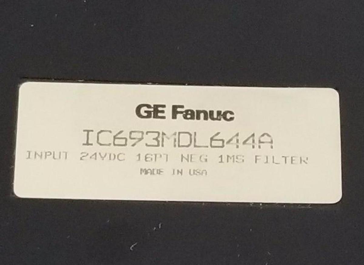 Used GE FANUC IC693MDL644A INPUT 24VDC 16PT NEG 1MS FILTER