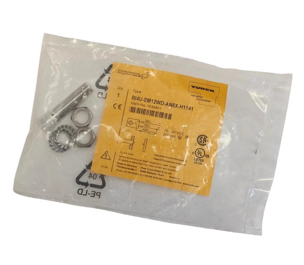 Used NEW TURCK BI4U-EM12WD-AN6X-H1141 PROXIMITY SENSOR IDENT-NO. 1634841