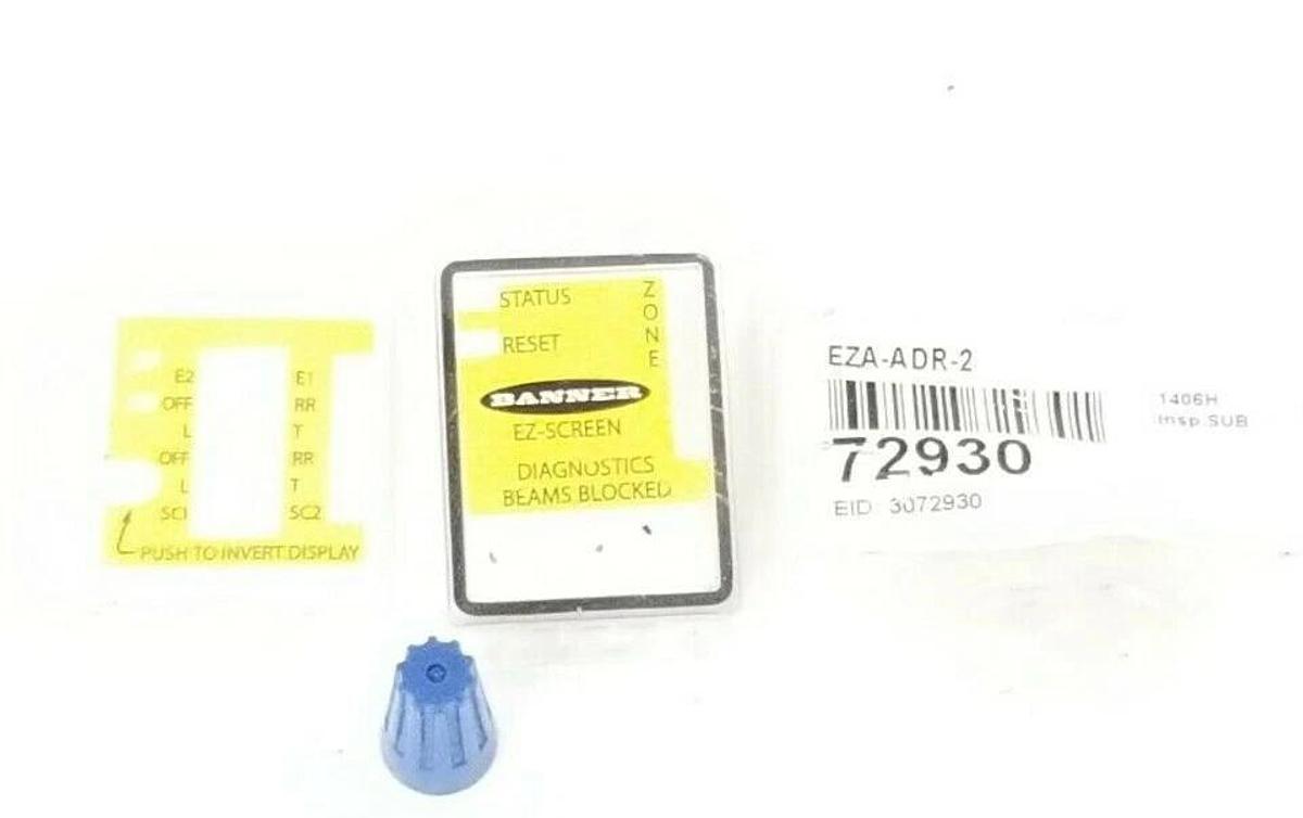 Used NEW BANNER EZA-ADR-2 EZ-SCREEN ACCESSORY ACCESS DOOR INVERT DISPLAY EZAADR2