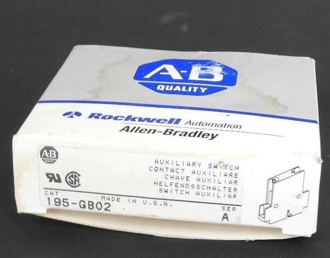 Used NIB ALLEN BRADLEY 195-GB02 AUXILIARY SWITCH 195GB02 SER. A