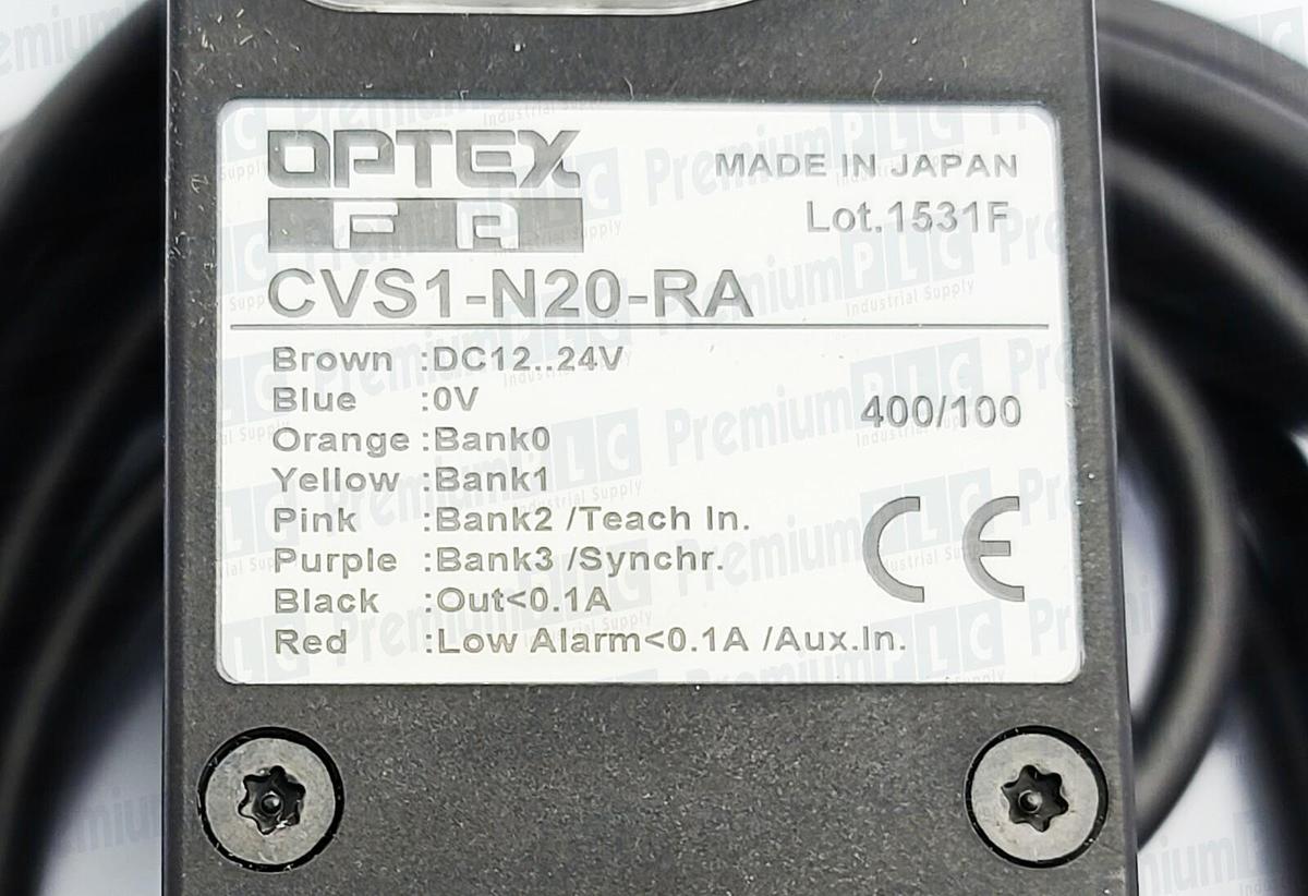 Used OPTEX CVS1-N20-RA COLOR AREA SENSOR 20 DEGREE DETECTION ANGLE NPN CVS1N20RA