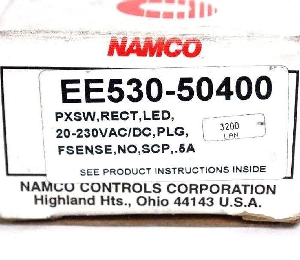 Used NIB NAMCO EE530-50400 PXSW SENSOR, RECT, LED FSENSE,NO,SCP, 5A, 20-230VAC/DC