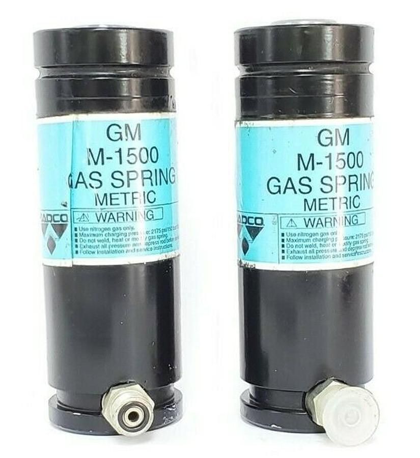 Used LOT OF 2 DADCO GM M-1500 GAS SPRINGS METRIC M-1500-07-05, 90.10.00750.050