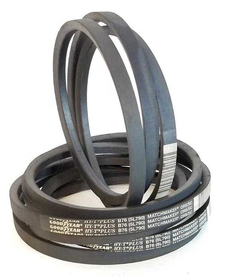 Used LOT OF 3 NEW GOODYEAR B76 HY-T PLUS 5L790 V-BELTS 21/32'' WIDTH 79'' LENGTH