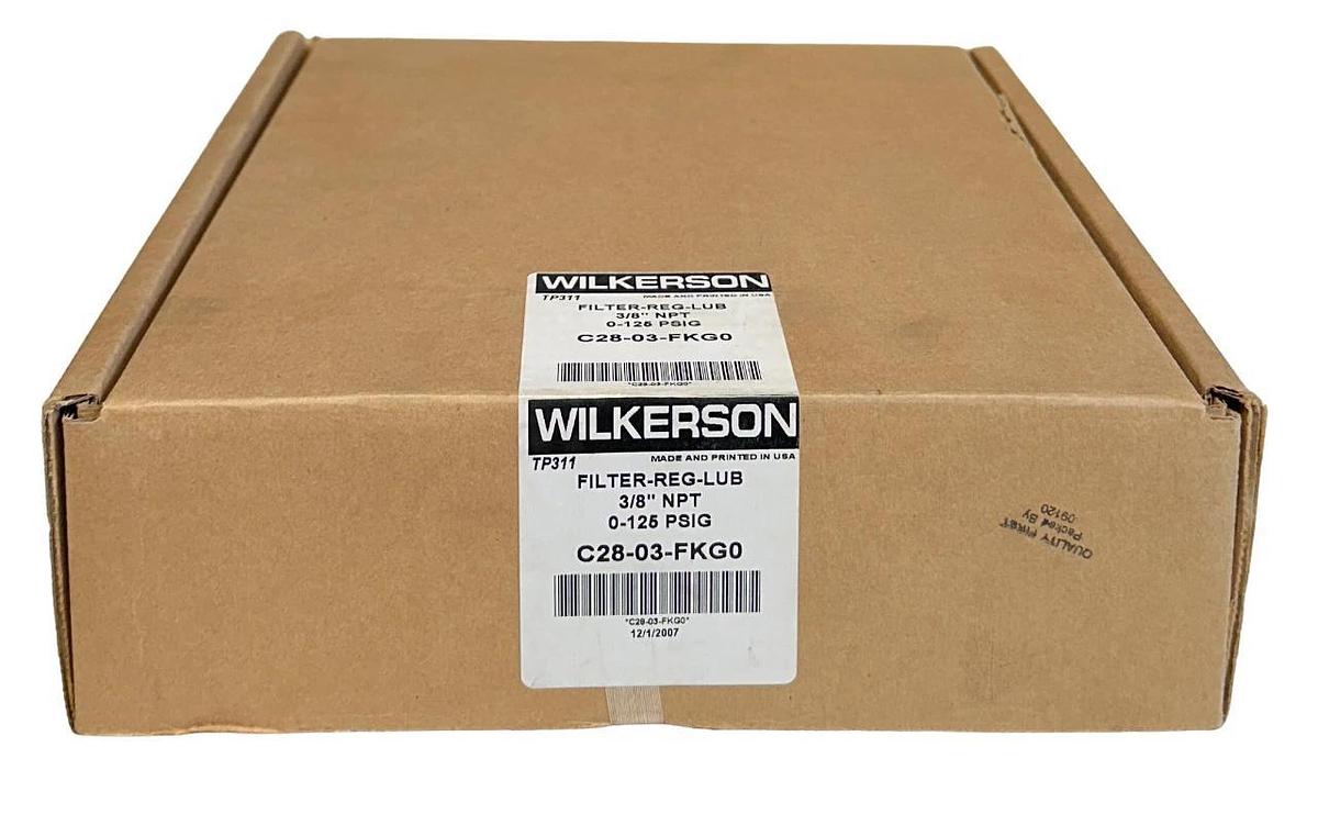 Used SEALED WILKERSON C28-03-FKG0 / C2803FKG0 FILTER-REG-LUB ASSY 3/8'' TP311 NSFP