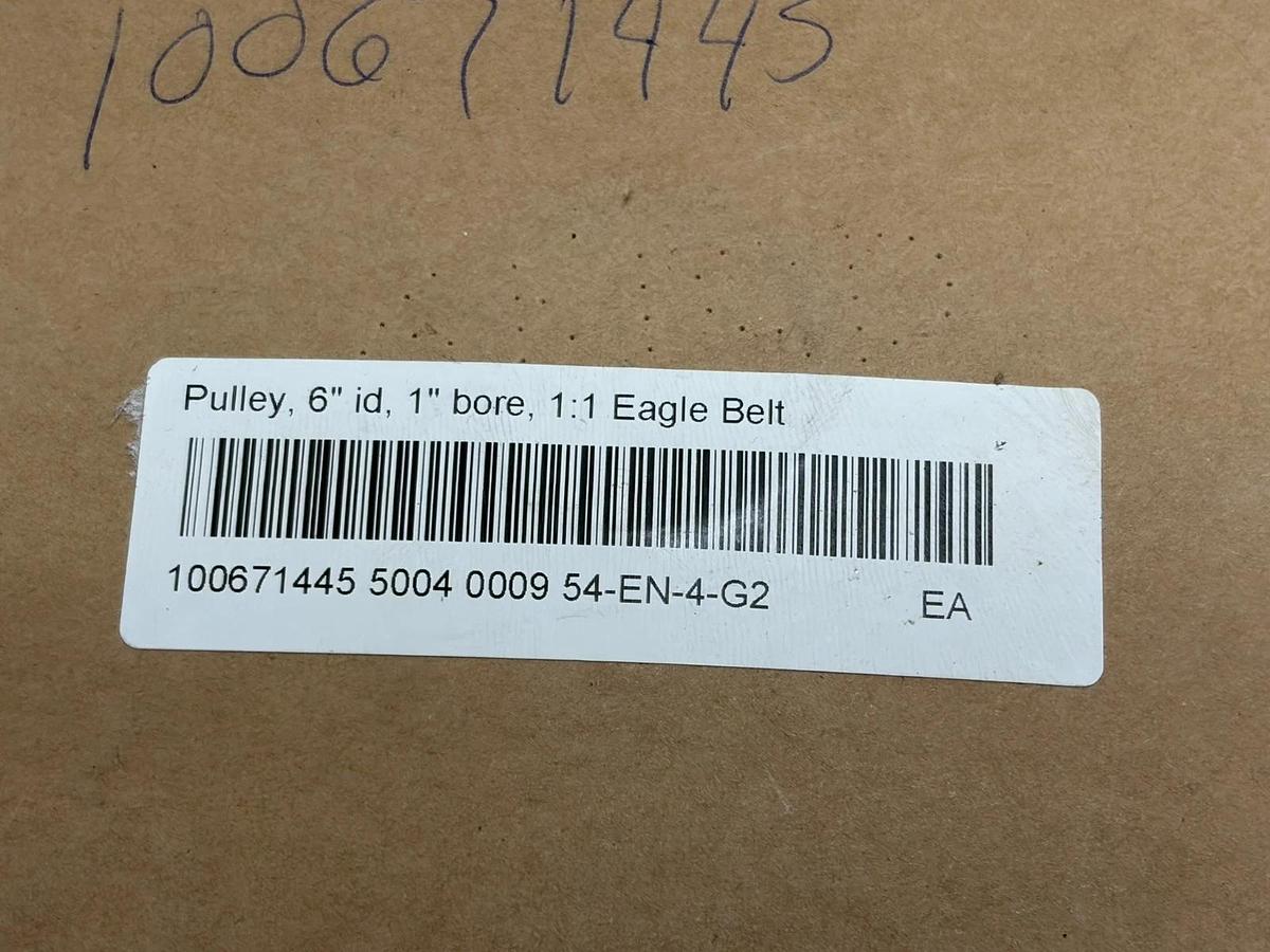 Congress Drives 6" V-Belt Pulley 1" Bore 1:1 Eagle Belt Conveyor 3X921 New