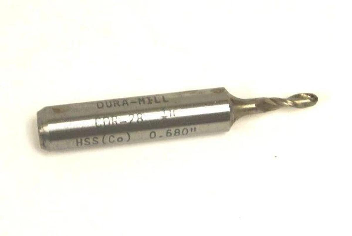 Used LOT OF 9 NEW DURAMILL CDR-28 1/8" END MILLS HSS (CO) 0.682"
