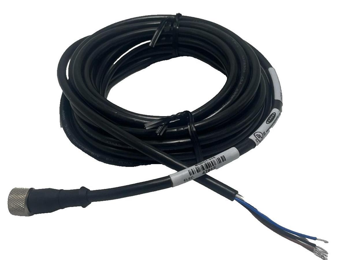 Used BANNER MQDC1-515 STRAIGHT FEMALE CONNECTOR CYJV CABLE 5-PIN M12 16.4FT 7WA1 NSNP