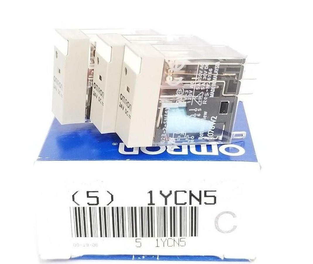 Used BOX OF 3 NEW OMRON 1YCN5 RELAYS G2R-2-SN (S), 1078W2, 24VDC