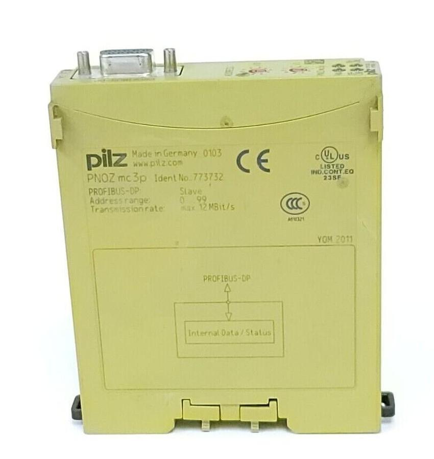 Used PILZ PNOZ mc3p PROFIBUS SLAVE MODULE 773732 PNOZMC3P