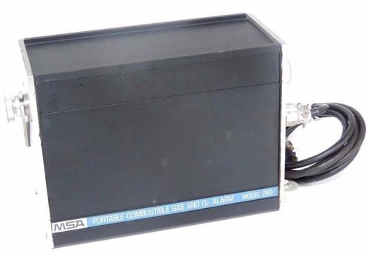 Used MSA MODEL 260 COMBUSTABLE GAS AND O2 ALARM P/N 449900 CALIBRATED FOR PENTANE
