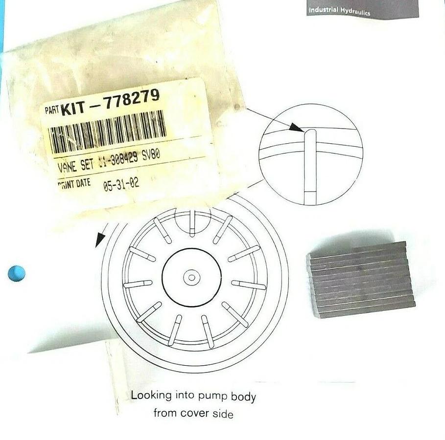 Used NEW REXROTH BOSCH 11-308429 SV80 VANE SET P/N: KIT-778279