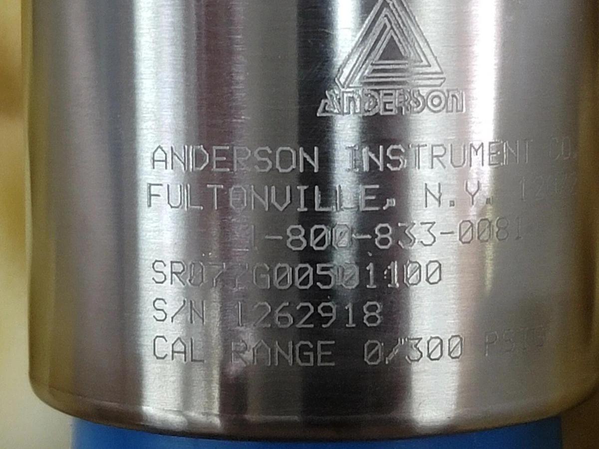 Used NIB ANDERSON INSTRUMENTS SR077G00501100 TRANSMITTER RANGE: 0/300 PSIG