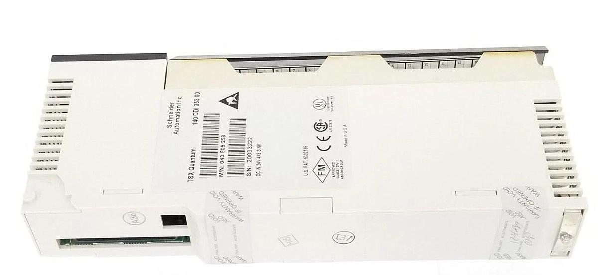 Used SCHNEIDER AUTOMATION TSX QUANTUM 140 DDI 353 00 MODULE 24VDC, 01.03, 140DDI35300