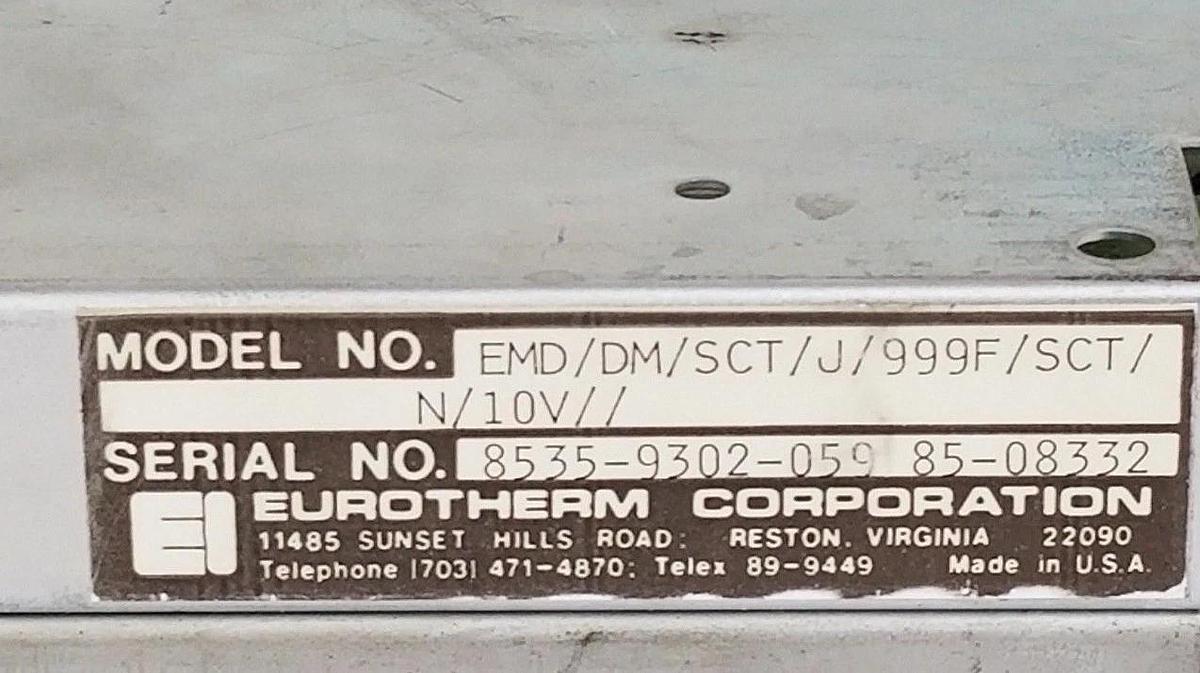 Used EUROTHERM EDM/DM/SCT/J/999F/SCT/N/10V DUAL MODULE