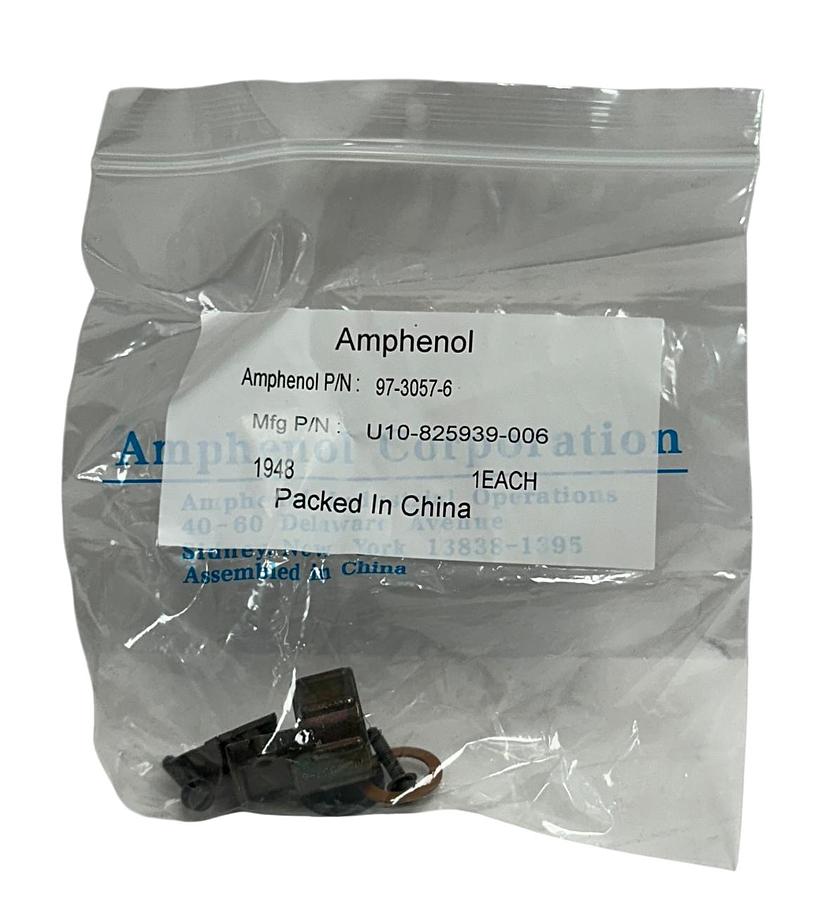 Used 10 AMPHENOL 97-3057-6 / U10-825939-006 OLIVE CONNECTOR CABLE CLAMPS 14/14S NSMP