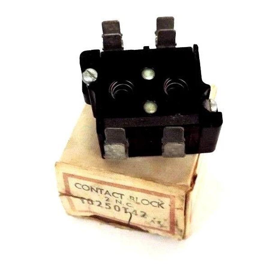 Used CUTLER HAMMER 10250T42 SER. A3 CONTACT BLOCK 2 N.C.