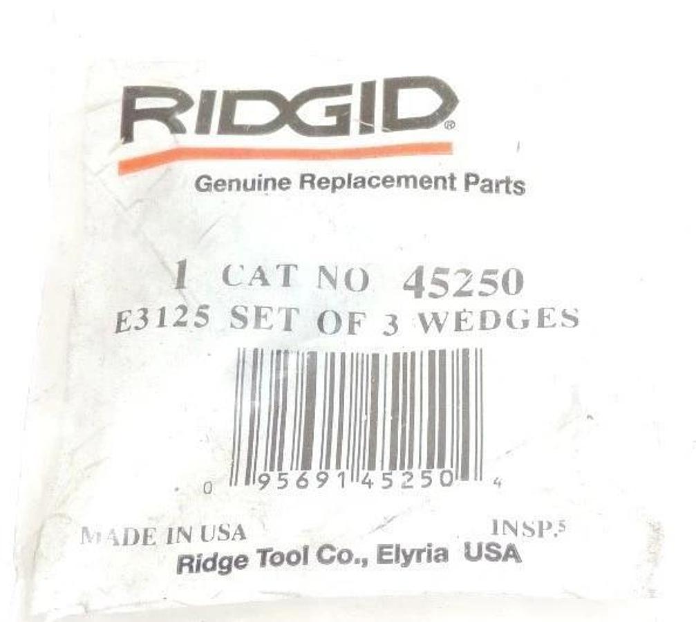 Used NIB RIDGID 45250 SET OF 3 WEDGES E3125