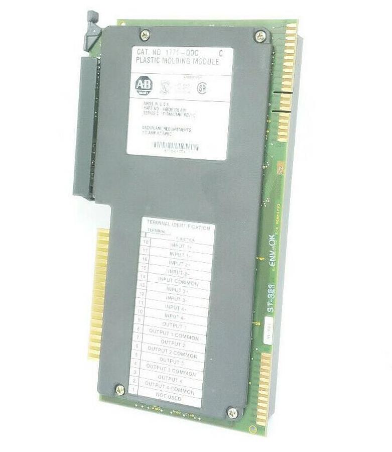 Used ALLEN BRADLEY 1771-QDC SER. C PLASTIC MOLDING MODULE, F/W REV. C, 96838175 A01