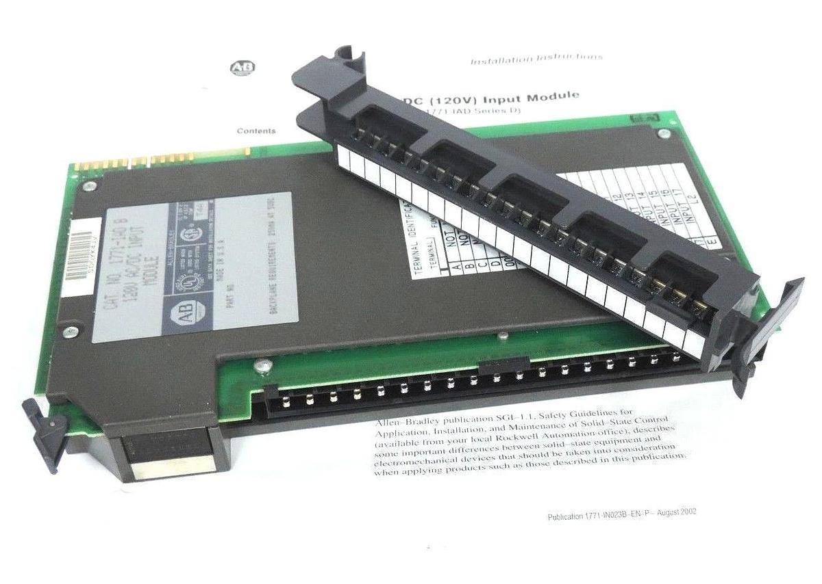 Used ALLEN BRADLEY 1771-IAD INPUT MODULE 1771IAD SER. B W/ 1771-WH WIRING ARM