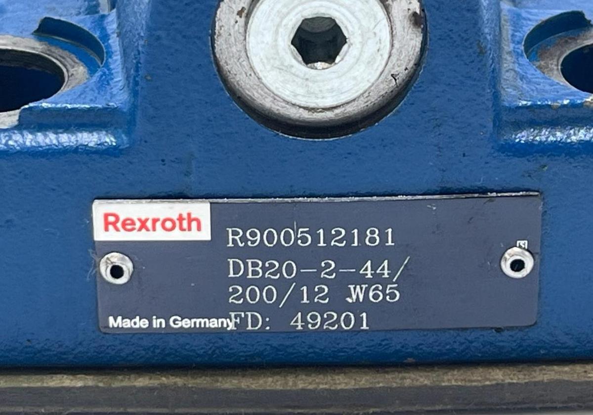 Used Rexroth R900512181 DB 20-2-44/200/12 W65 Pressure Relief Valve Pilot Controlled