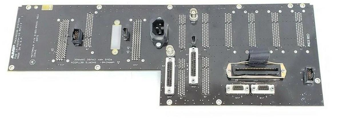 Used AMP PACKAGING SYSTEMS 35-402253-02 REV G BOARD MOTOROLA P/N: 0182195V01