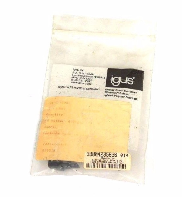 Used LOT OF 2 NEW IGUS 060-50-12P CARRIER BRACKETS 2.24" W X 0.59" H 0605012P