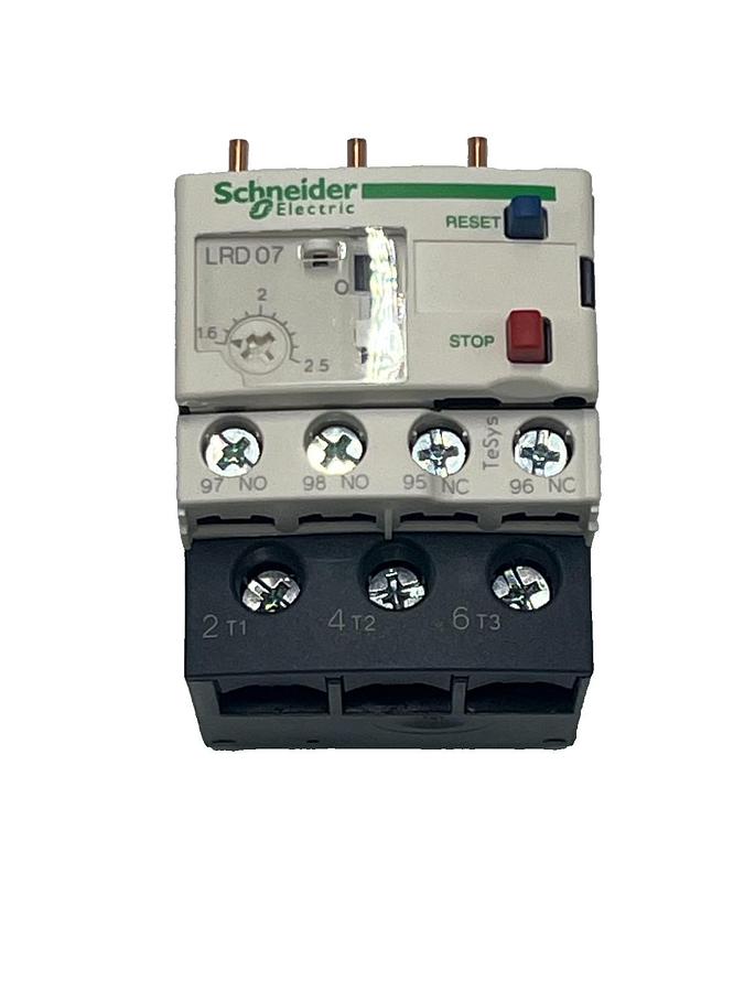 Used Schneider Electric LRD07 TeSys 034677 LRD Thermal Overload Relay, 1.6-2.5A, NSMP