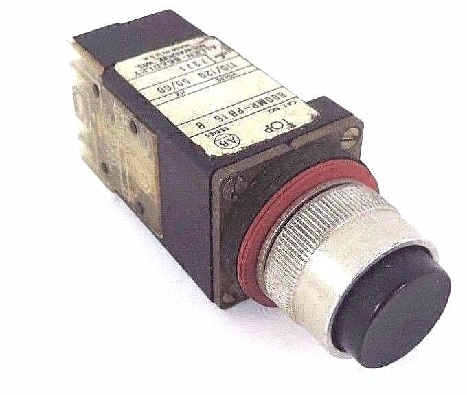 Used ALLEN BRADLEY 800MR-PB16 SERIES B PUSHBUTTON BLACK 110/120VOLTS, 50/60HZ