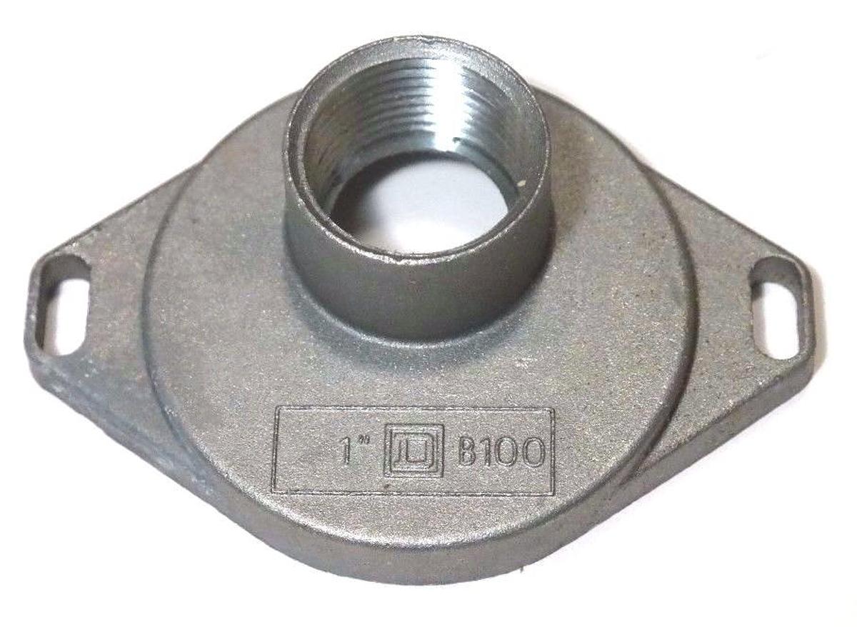 Used NIB SQUARE D, B-100 SERIES 2 INTERCHANGEABLE RAINTIGHT HUB 1", B100