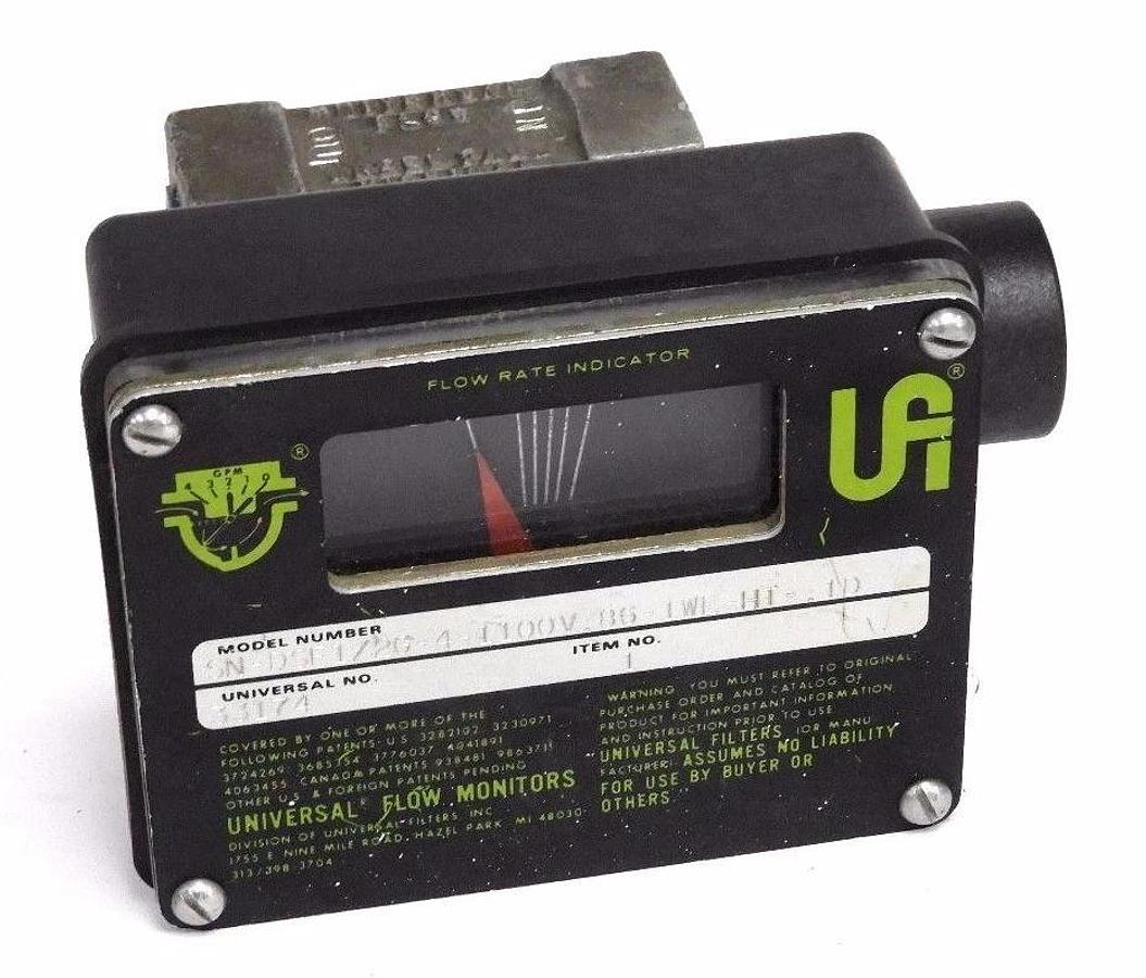 Used UNIVERSAL FLOW MONITORS 33174 FLOW METER SN-DSF1/2G-4-1100V.86-1WL-HT-.1D