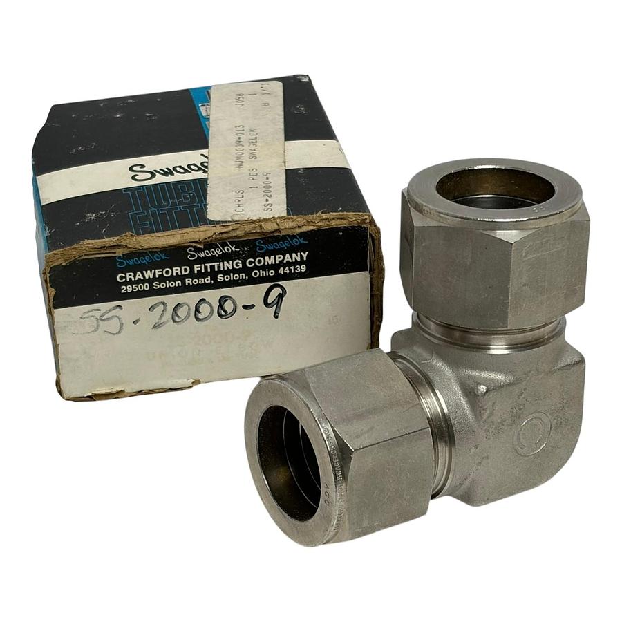 Used Swagelok SS-2000-9 316 Stainless Steel Union Elbow 1-1/4" Tube Fitting New