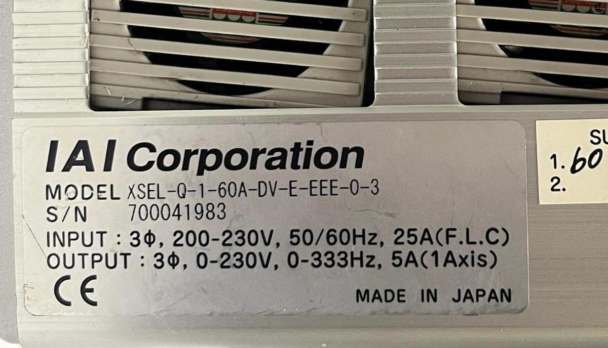 Used IAI Corporation XSEL-Q-1-60A-DV-E-EEE-0-3 Multi-Axis Controller