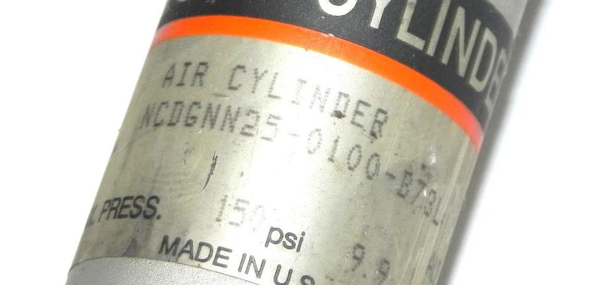 LOT OF 2 NEW SMC NCDGNN25-0100-B73L AIR CYLINDERS NCDGNN250100B73L