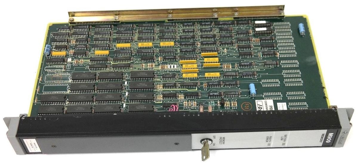 Used GOULD MODICON M909-000 MEMORY MODULE REV A WITH KEY PCBM909000