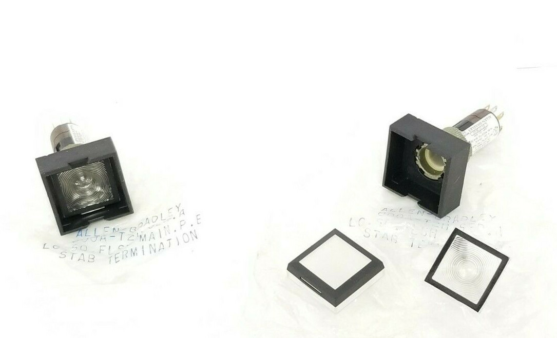 Used BOX OF 2 NEW ALLEN BRADLEY 800A-T2H MAINTAINED PUSH BUTTONS SER. A
