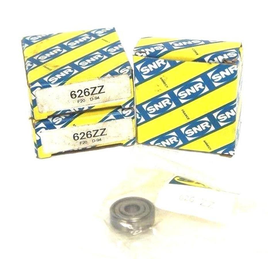 Used LOT OF 3 NIB SNR 626ZZ SINGLE ROW BALL BEARINGS F20 D-94