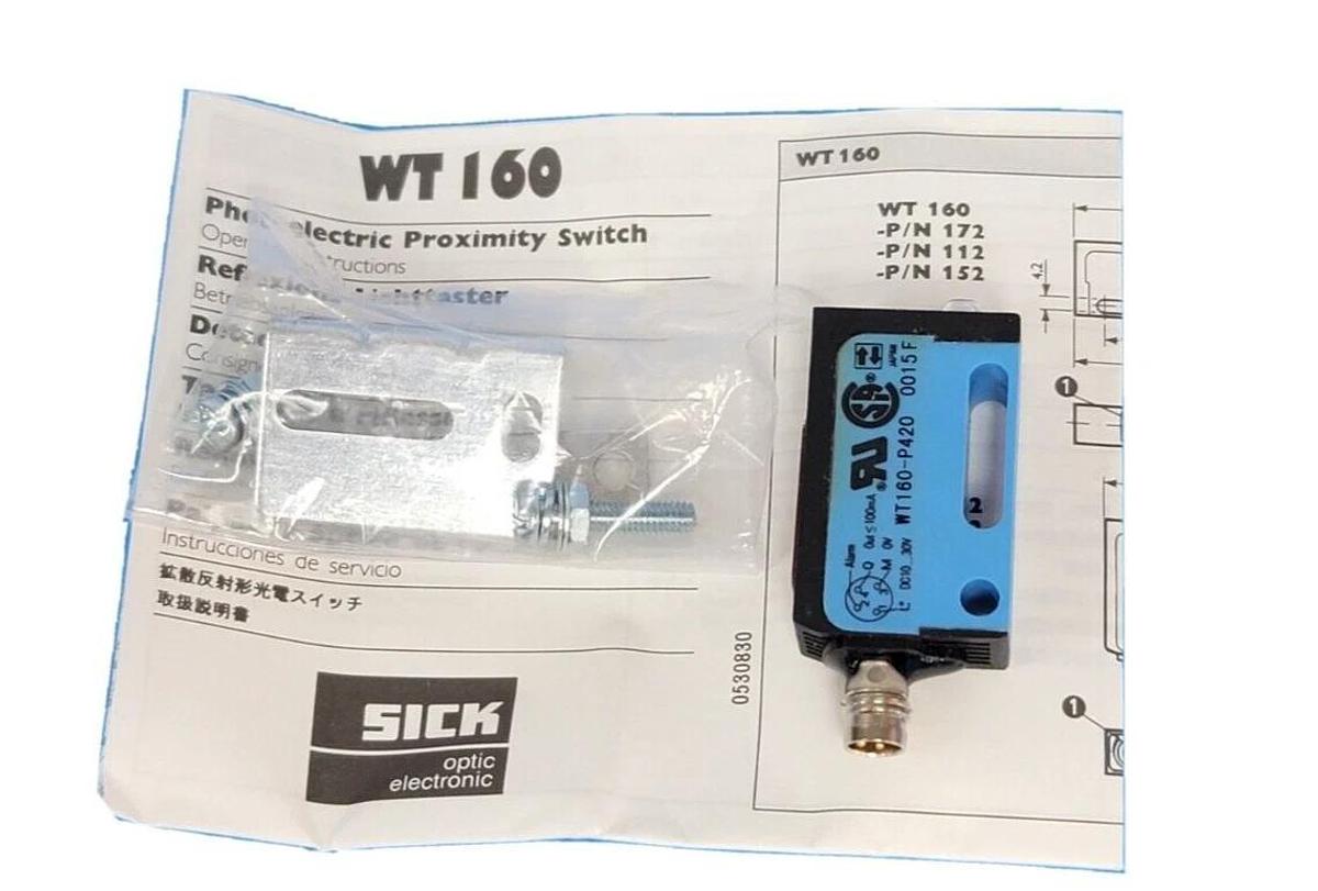 NEW SICK WT160-P420 PHOTOELECTRIC PROXIMITY SENSOR 10-30VDC WT160P420 6 009 520